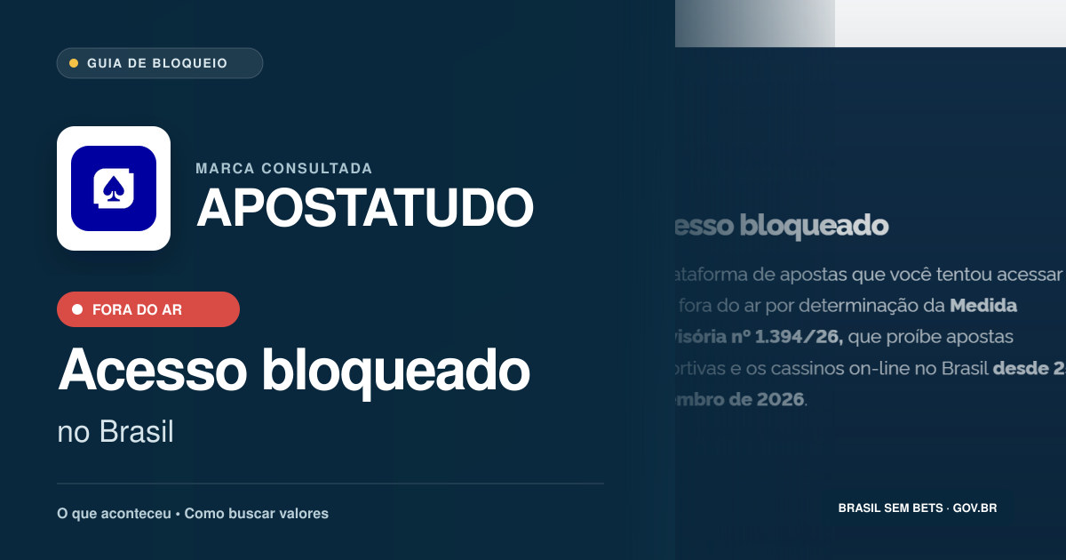 APOSTATUDO: acesso bloqueado no Brasil e orientações para buscar valores