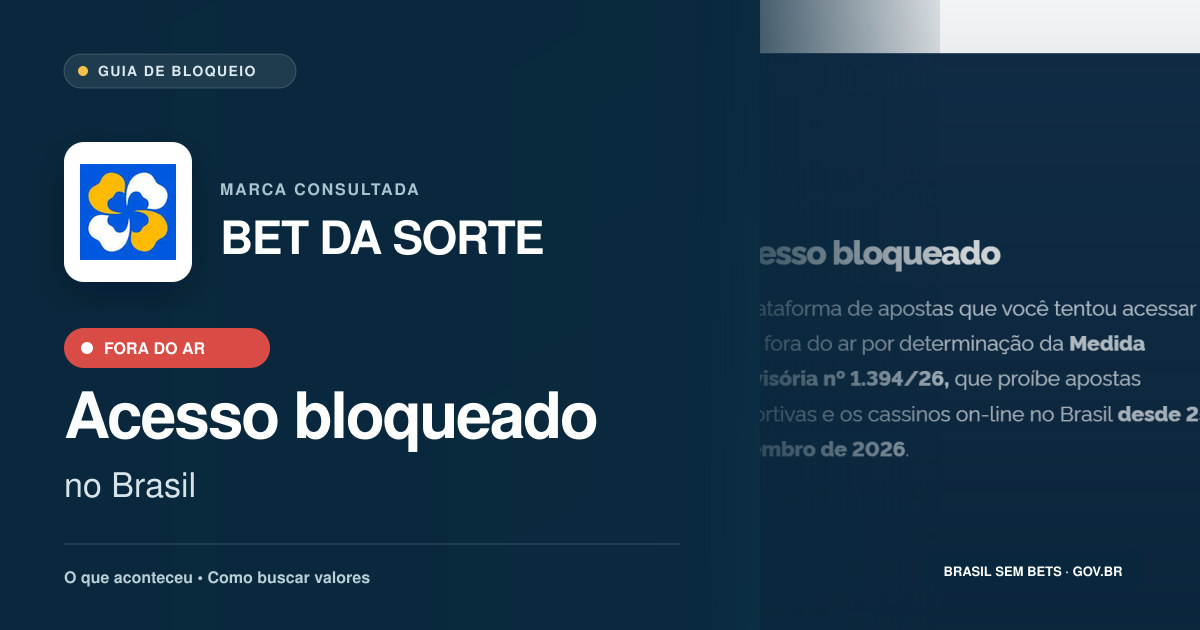 BET DA SORTE: acesso bloqueado no Brasil e orientações para buscar valores