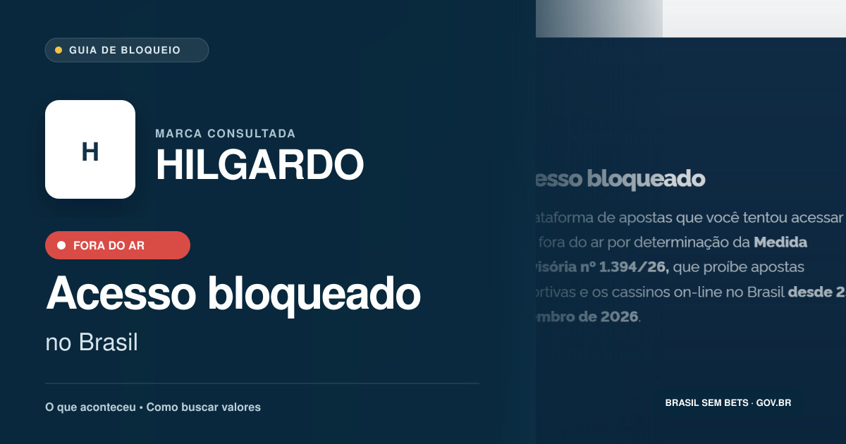HILGARDO: acesso bloqueado no Brasil e orientações para buscar valores