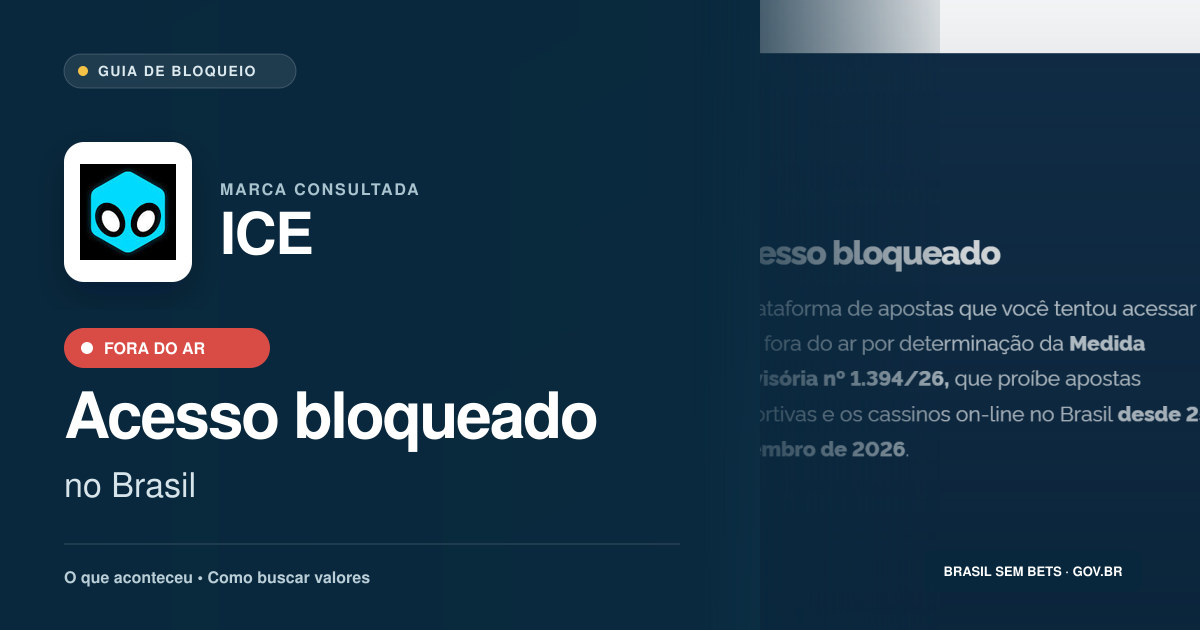 ICE: acesso bloqueado no Brasil e orientações para buscar valores