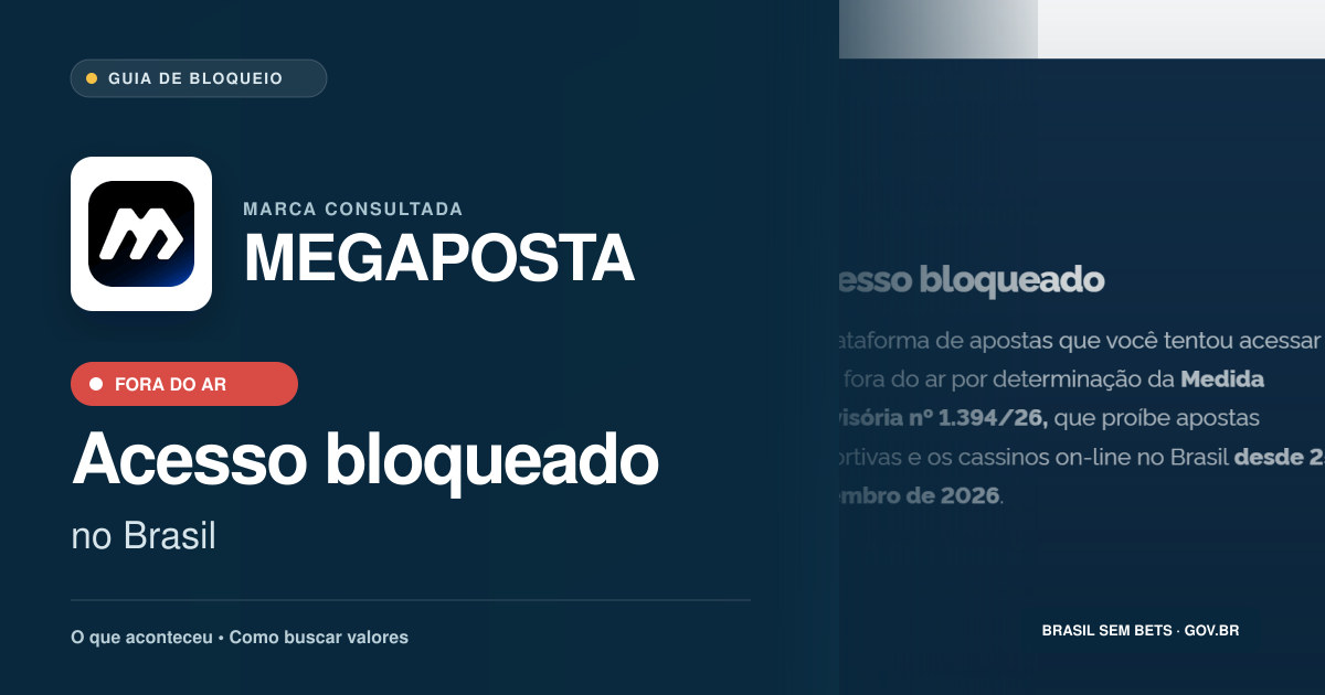 MEGAPOSTA: acesso bloqueado no Brasil e orientações para buscar valores